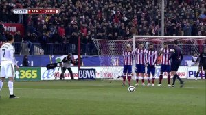 Криштиано Роналдо в матче с Атлетико Мадрид