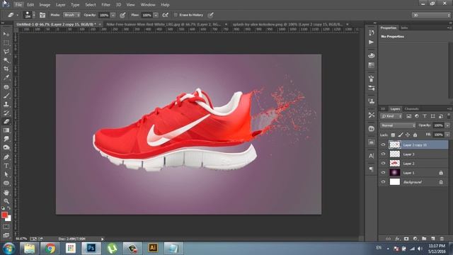 Shoe Paint Splash | Photoshop Tutorial | Photo Manipulation смотреть онлайн