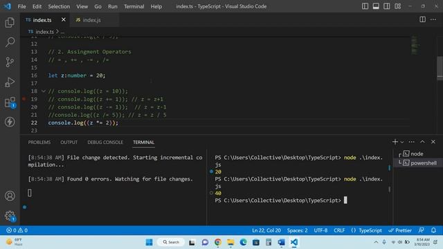 Operators | Operators in TypeScript/JavaScript | TypeScript for Beginners # 9