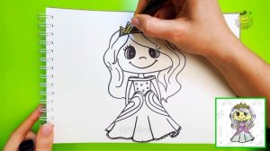 Пошаговый урок по рисованию принцессы для девочек 6 лет
