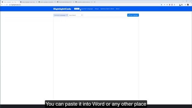 How to Highlight Code Online? Paste into Microsoft Word or OneNote etc.