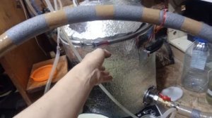 Перегон густой браги с парогенератором.