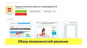 Защита контента сайта от копирования 2.0 - обзор возможностей решения