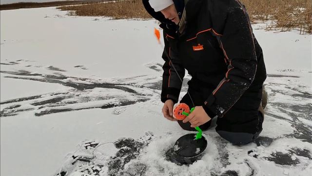 Зимняя рыбалка на жерлицы. Сосновый бор Пятый выезд Глухозимье. смотреть онлайн