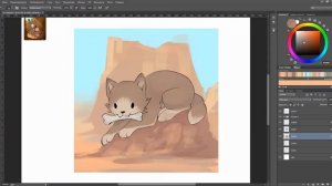 Speedpaint (Adobe Photoshop CC) - Baby Desert Wolf (Ragnarok Online)