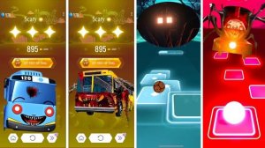 Tayo The Little Bus vs Bus Eater vs Spider House Head vs Choo Choo Charles | Tiles Hop EDM Rush