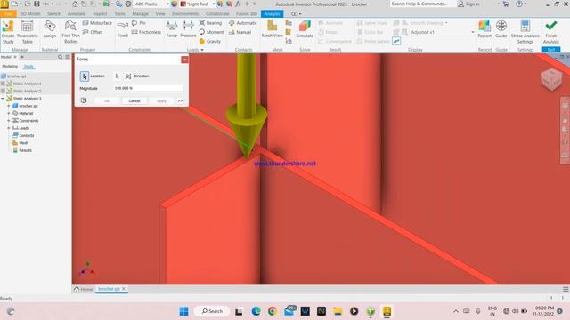 Autodesk inventor 3D model analysis and simulation 2022