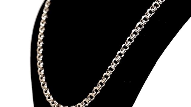 Серебряная цепочка мужская, плетение Бисмарк, ширина 7 мм смотреть онлайн
