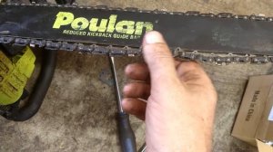 poulan 2550 woodmaster bar and chain install