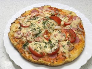 Пицца на сковородке за 5 минут. Так просто ещё не готовила! Дети просят еще!