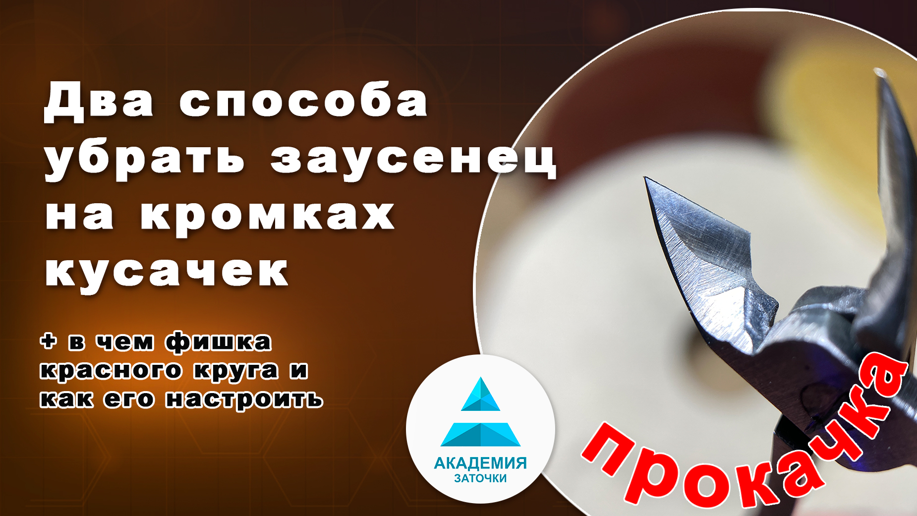 Заточка кусачек: Два способа убрать заусенец с режущих кромок. (Плюс настройка красного круга)