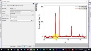 How to smooth XRD graph in origin