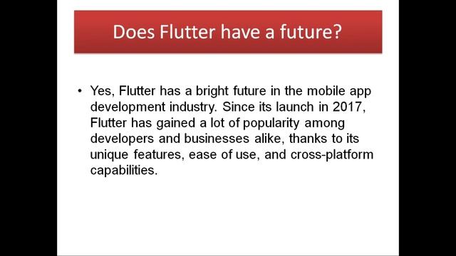 Does Flutter have a future