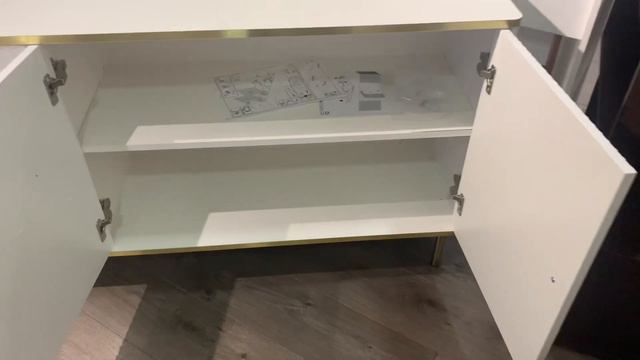 Camelia white and gold elegant sideboard storage unit by FURNITUREFACTOR.CO.UK смотреть онлайн