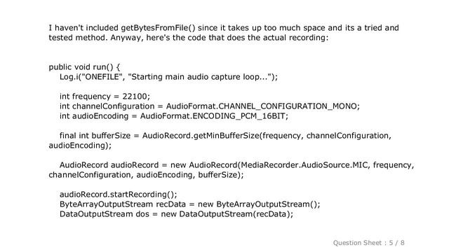 Android : Writing PCM recorded data into a .wav file (java android) смотреть онлайн