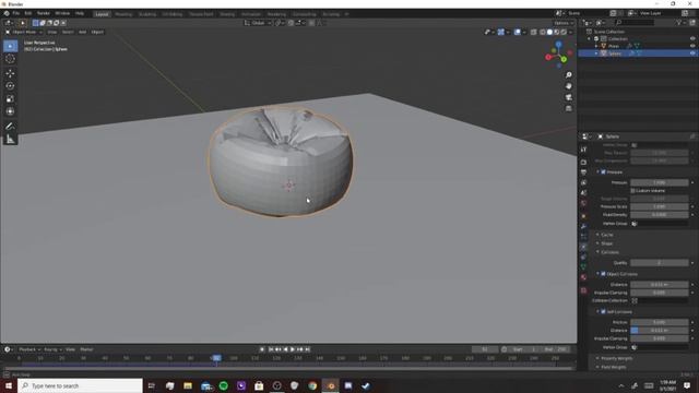 Bean Bag Chair in Blender 2.92 смотреть онлайн