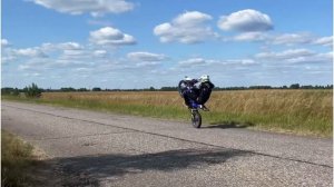 Тренировки по станту!стант на пит байке/фэйлы/канава/разрыв колеса/нога за рулём!