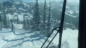 В кабине ратрака.