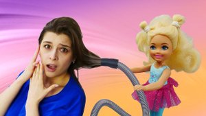 Пылесос засосал все вещи кукол! Смешные видео для девочек - Барби мультфильмы