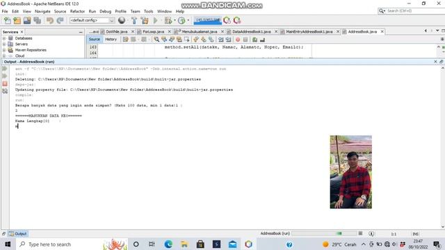 Tugas Pemograman Berbasis Objek,membuat class di Java "Entry Buku Alamat dan Buku Alamat.