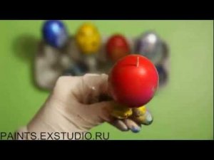 ПИСАНКА В ТЕХНИКЕ АЭРОГРАФИЯ КРАСКАМИ EXMIX