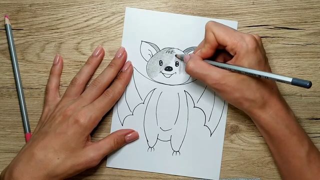 Познавательное рисование для детей с KIDS CLUB ARTY. Видеоурок. Простой рисунок. Летучая мышь