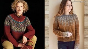 Современный модный жаккард. Сочное многоцветье вязаных жаккардов спицами. Стильные образы и идеи.