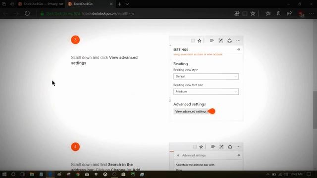 Duck Duck Go Search Engine Setup Tutorial for Microsoft Edge смотреть онлайн