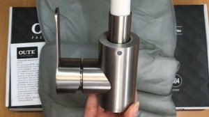 Кухонный смеситель из нержавеющей стали с белым гибким изливом T40193B