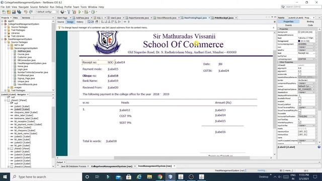 Part-17 JAVA-Fees Management System | Creating Fees Receipt Display Page | Unique Developer| смотреть онлайн