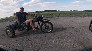 трайк из чермета, испытания мотора от мотоблока. Super bike
