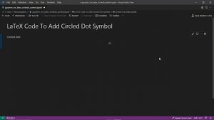 Jupyter Notebook | Markdown | LaTeX | How to Add A Circled Dot Symbol