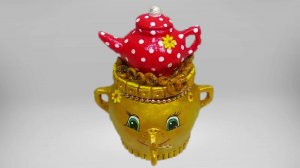 Самовар с чайничком. Поделки. DIY.