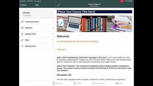 Join a Microsoft Teams Meeting from the iPad through the Canvas Student App смотреть онлайн