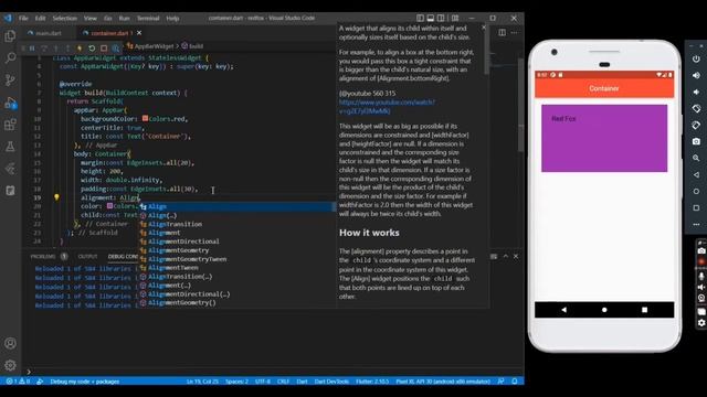 Flutter - Container Widget