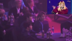 170119 EXO reaction to Black Pink Playing With Fire + Boombayah @ Seoul Music Awards