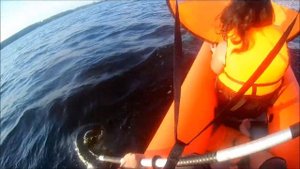 Байдарка Варяг540 под круглым парусом