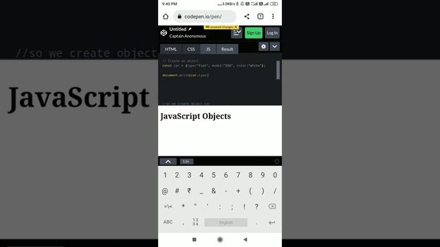 JAVA SCRIPT TUTORIAL ABOUT OBJECTS.