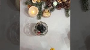 Новогодняя композиция в стеклянной банке/поделки/переделки/рождественский декор/