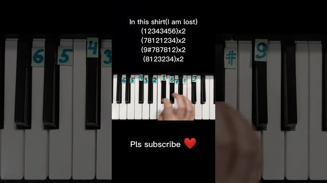 Красивая музыка на пианино In this shirt I am lost на пианино 🎹 Обучение piano tutorial