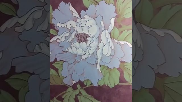 Даня Дунай Декор - "голубой пион" панно, картина в интерьер, interior art