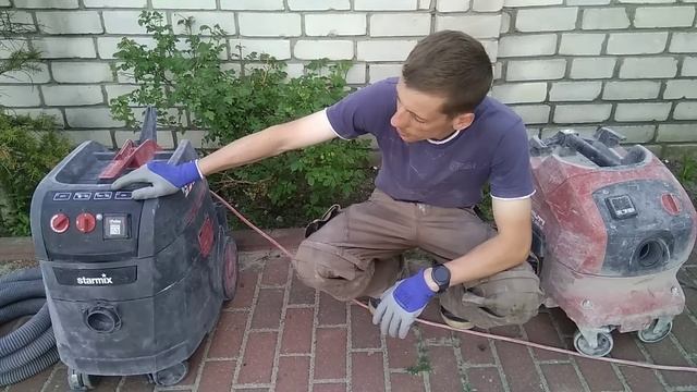 Сравнение двух моих строительных пылесосов Starmix irdl ipulse 1635 vs hilti vc20.