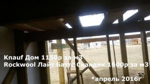 Каркасная баня своими руками - 4. Выбор утеплителя. Роквул или Кнауф?