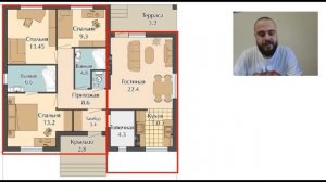 Одноэтажный дом | 100 метров | Три спальни | Ошибки в планировке | Разбор | Обзор дома