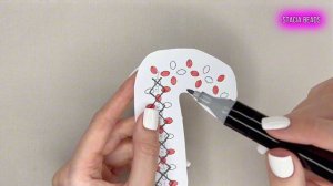 Как сделать карамельную трость крестиком из бисера ?  Поделки на Новый год