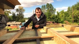 47 день. Строю Бытовку дом в стиле хайтек - Монтаж крыши Бытовке, утепление крыши потолка опилками