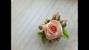 Брошь-комплимент из холодного фарфора. Подробный МК.