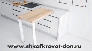 Кухня трансформер, часть 1 поворотная столешница 90 гр