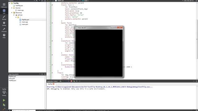 Simple Flip animation using QT/QML смотреть онлайн