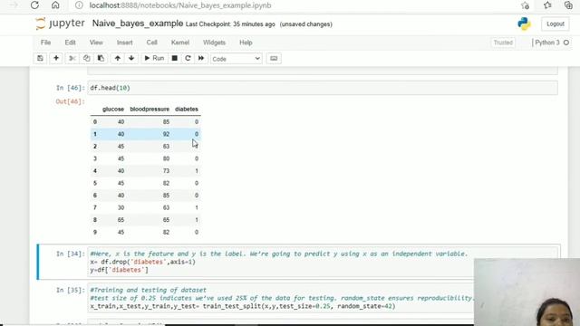 Naive Bayes python code example by Big Data Knowledge Hunt Official